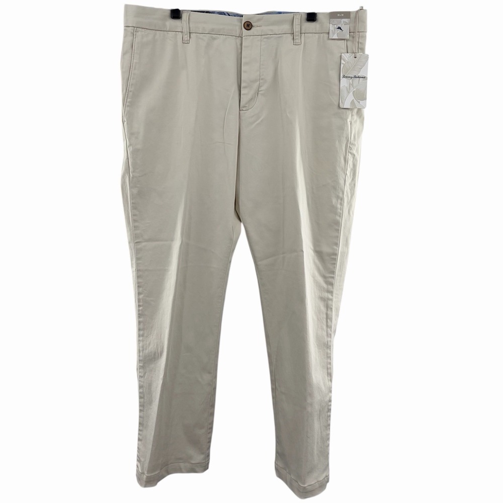 Tommy Bahama Boracay Chino Pants Men's 36 x 28 Bleached Sand Flat Front $125 NWT - Picture 2 of 11